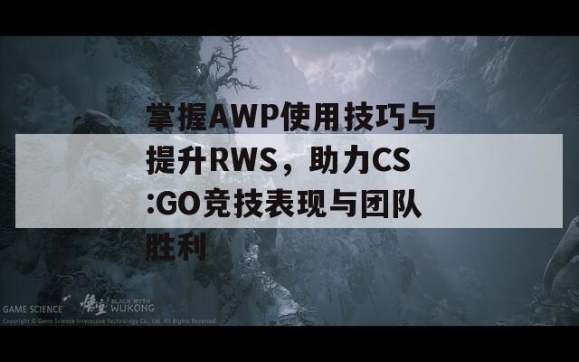 掌握AWP使用技巧与提升RWS，助力CS:GO竞技表现与团队胜利