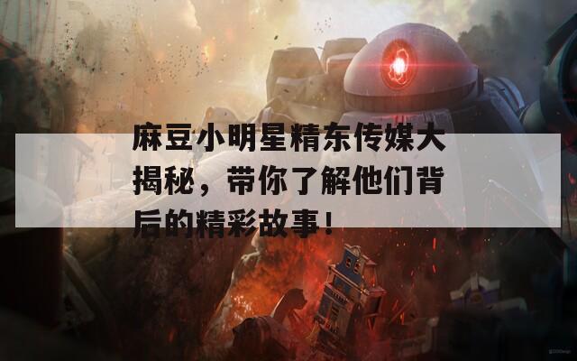 麻豆小明星精东传媒大揭秘，带你了解他们背后的精彩故事！