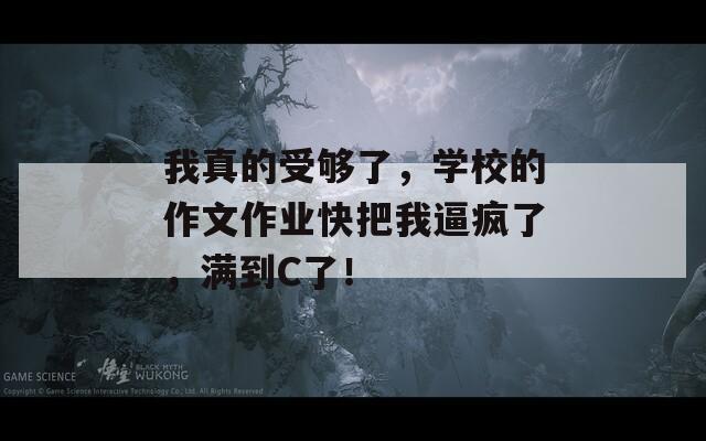 我真的受够了，学校的作文作业快把我逼疯了，满到C了！