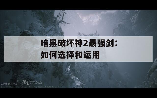 暗黑破坏神2最强剑：如何选择和运用
