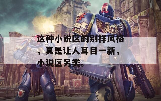 这种小说区的别样风格，真是让人耳目一新，小说区另类。