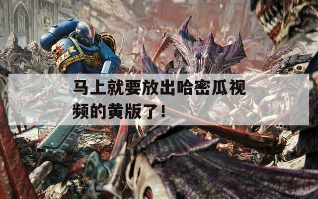 马上就要放出哈密瓜视频的黄版了！