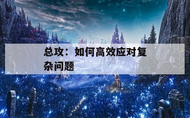 总攻：如何高效应对复杂问题