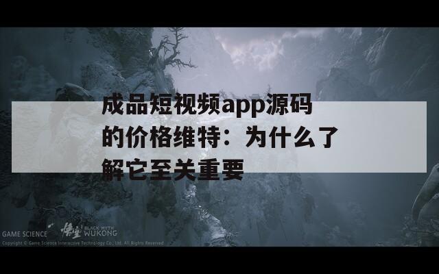 成品短视频app源码的价格维特：为什么了解它至关重要
