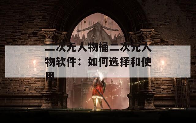 二次元人物桶二次元人物软件：如何选择和使用