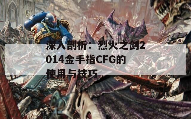 深入剖析：烈火之剑2014金手指CFG的使用与技巧